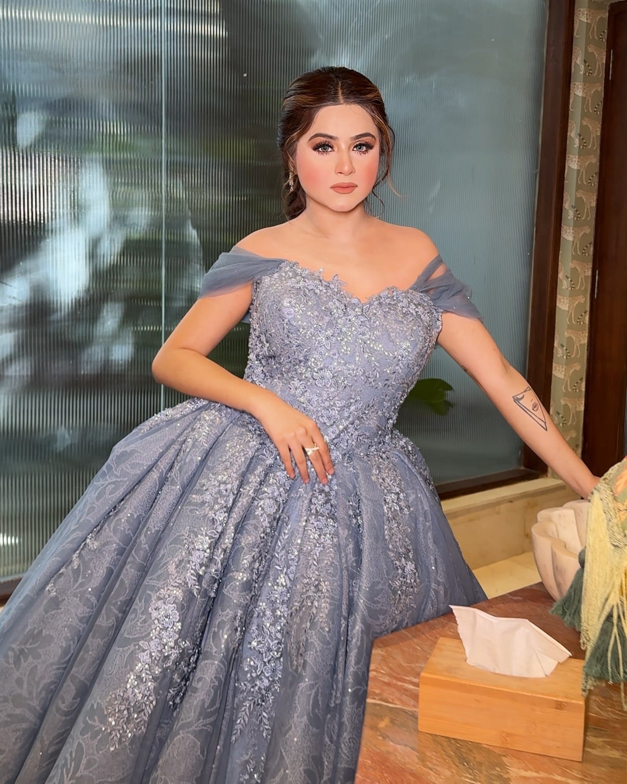 Diesel Blue Ball Gown