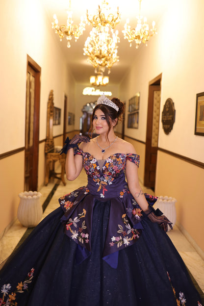 Royal Navy Blue Ball Gown