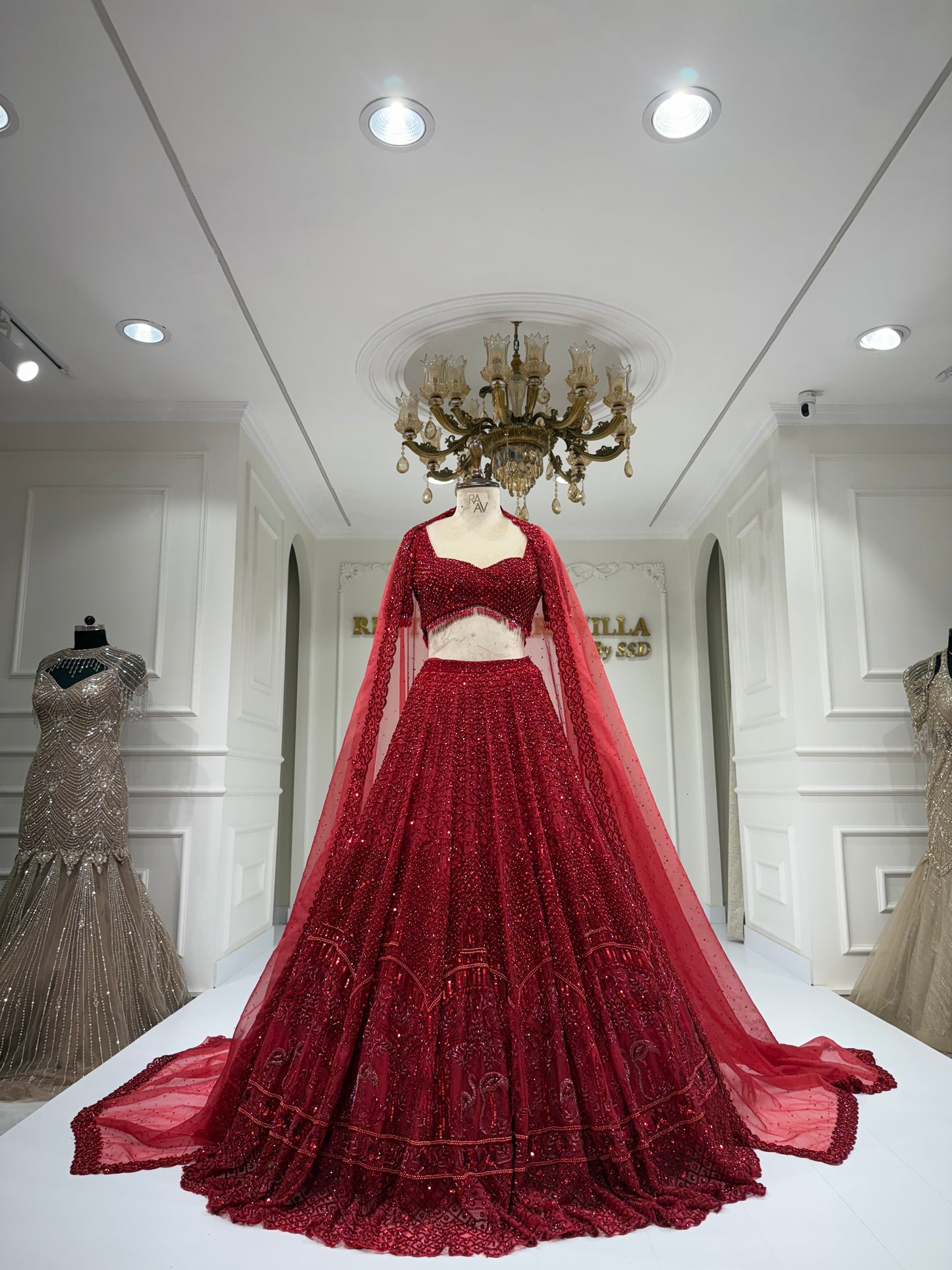 SCL Red Spotlight Lehenga