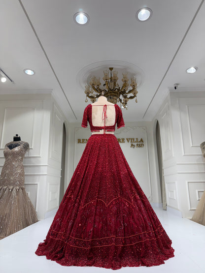 SCL Red Spotlight Lehenga