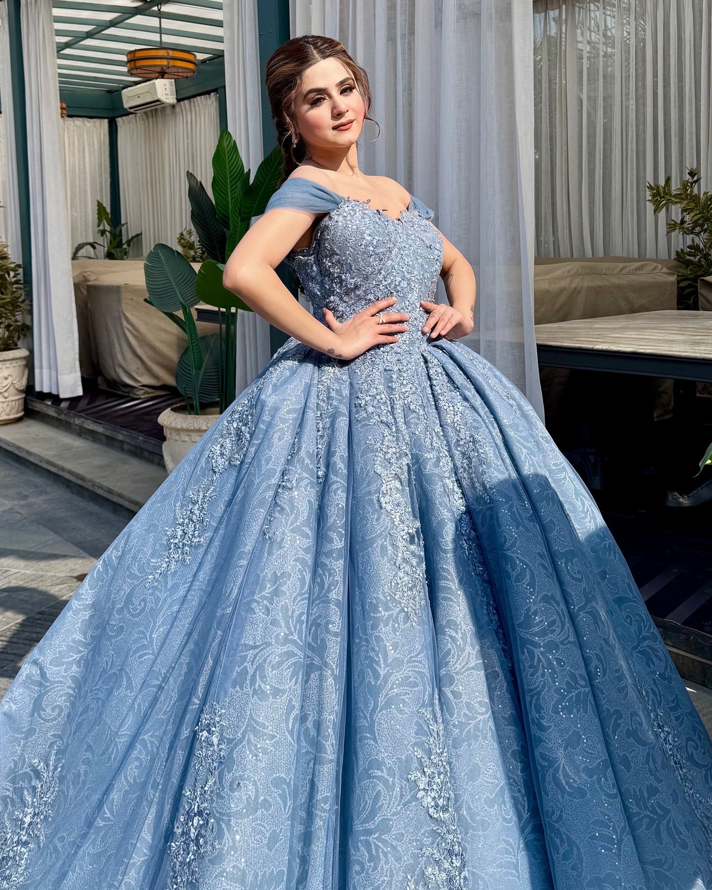 Diesel Blue Ball Gown