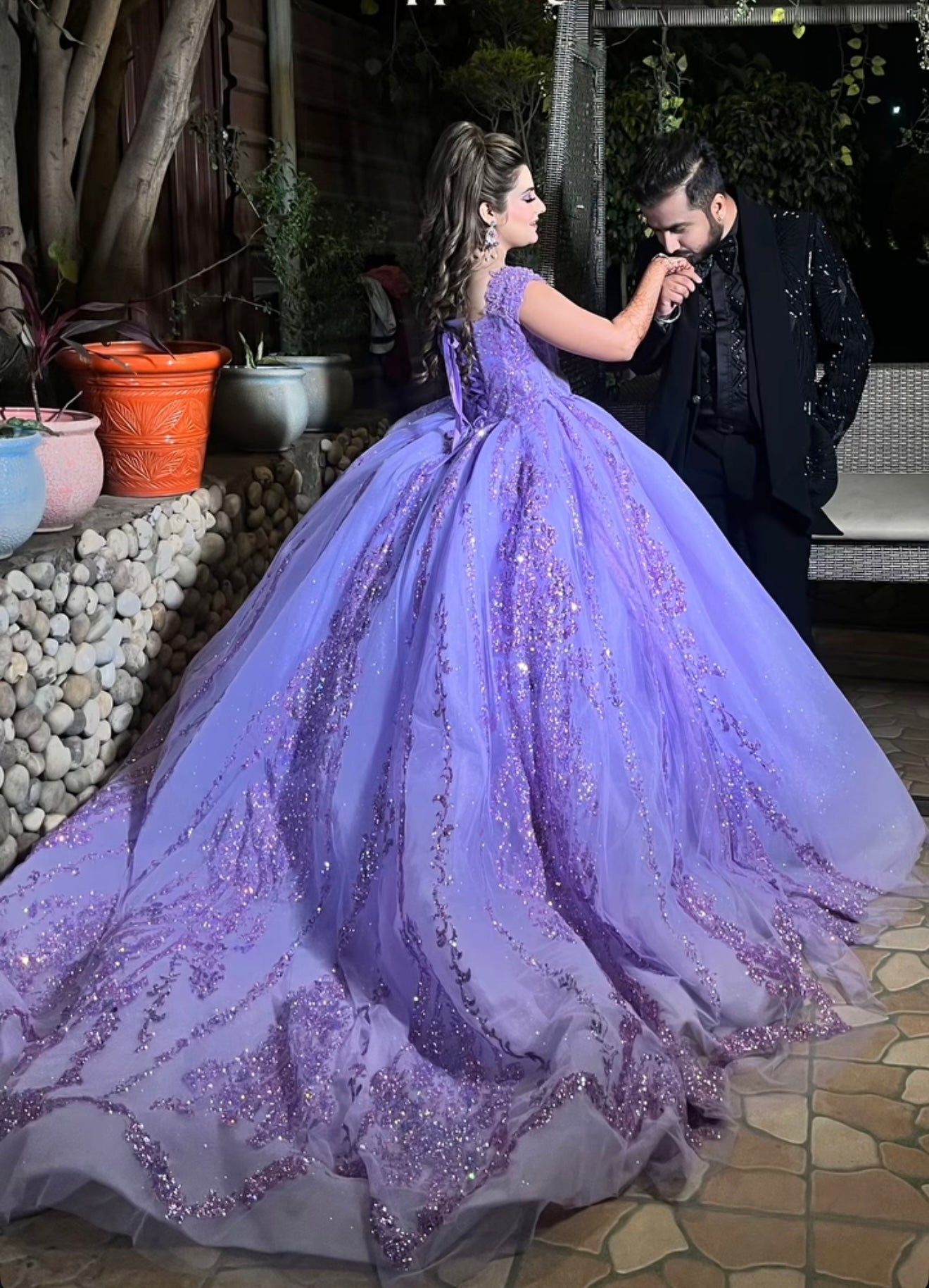 Lavender Lily Ball Gown
