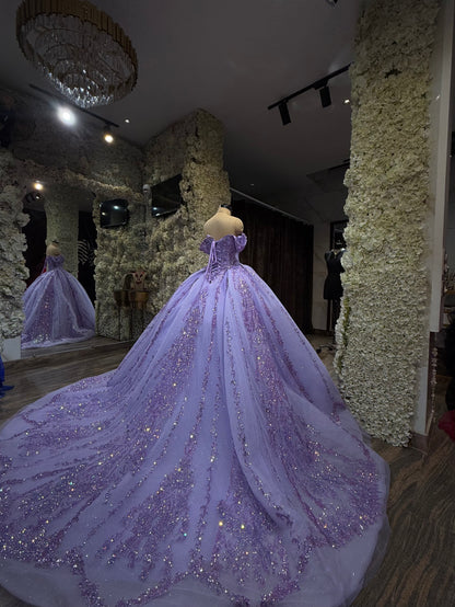 Lavender Lily Ball Gown