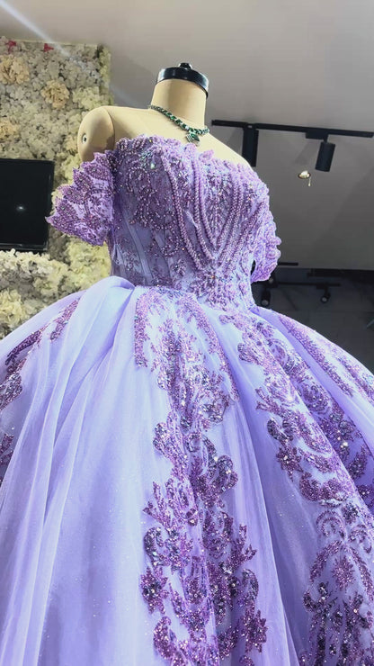 Lavender Lily Ball Gown