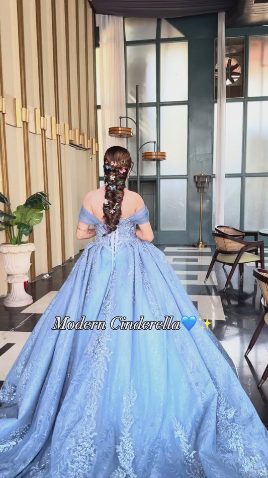 Diesel Blue Ball Gown